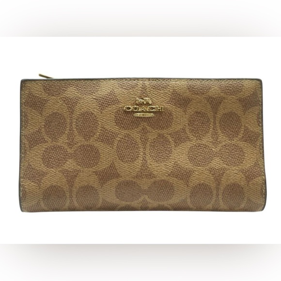 Coach Handbags - Coach Brown and Tan Signature Wallet